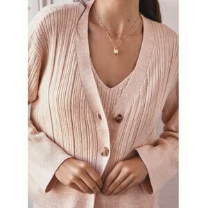 Eberjey Infinite Ribbed Cardigan Sweater Size XS NWT Lightweight Organic Cotton